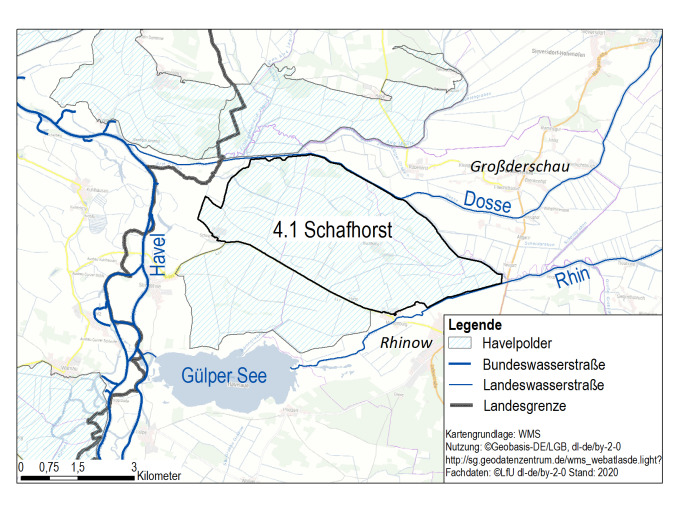 Kartenausschnitt Polder Schafhorst